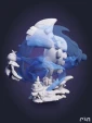 чибик Лугия Chibi Lugia из игры Покемон Pok mon под покрас 7.3 см